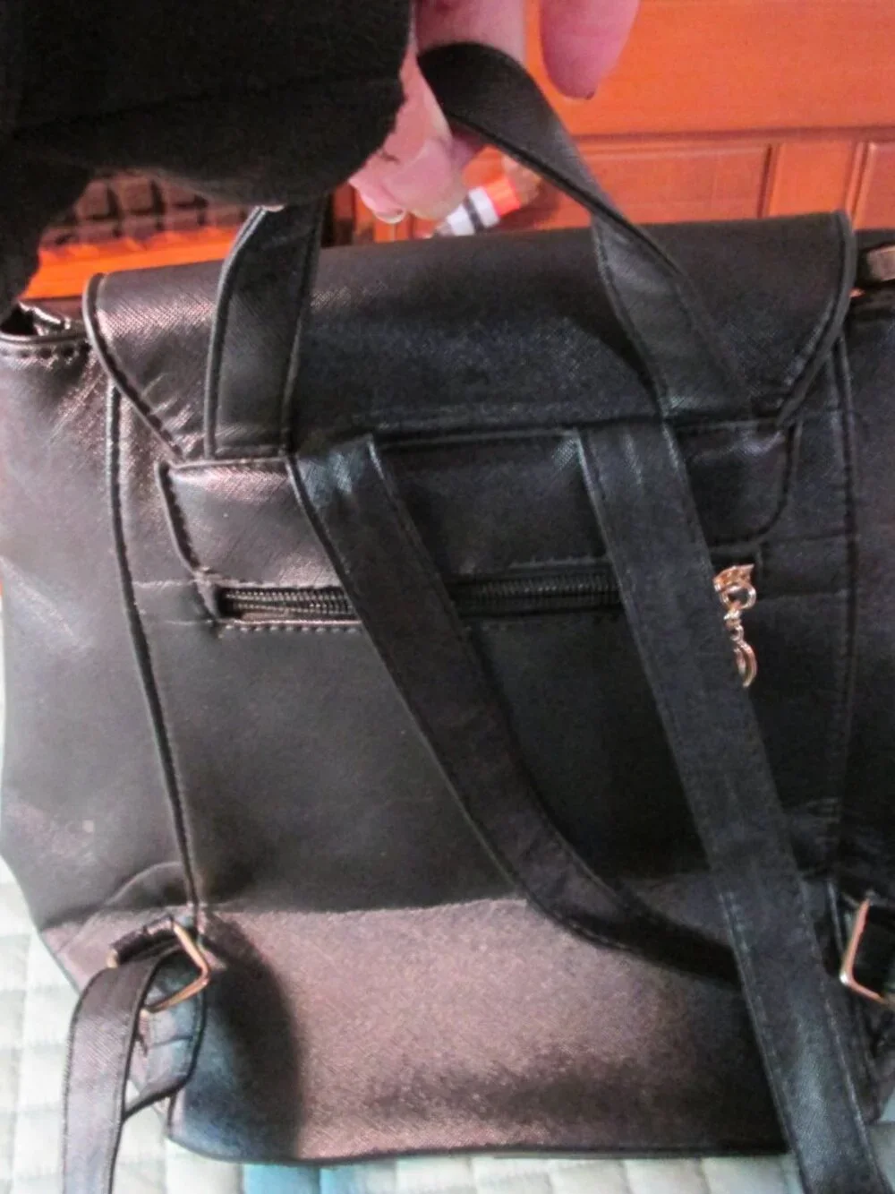 NWOT Kalklaguo black vegan friendly backpack daypack new no tag